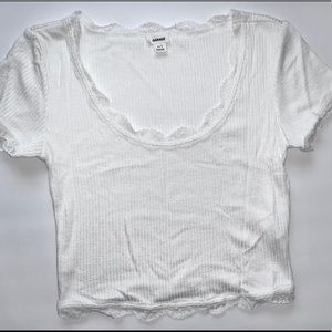 White lace top from garage